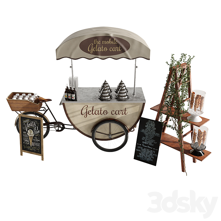 Gelato bike 3 3DS Max - thumbnail 2