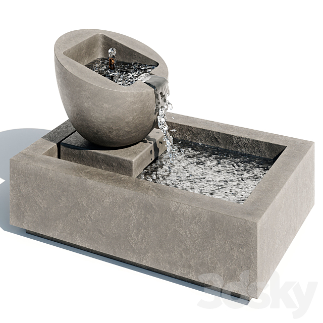 Genesis II Garden Water Fountain 3DSMax File - thumbnail 1