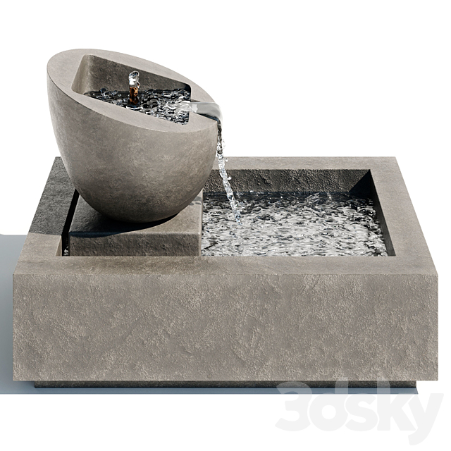 Genesis II Garden Water Fountain 3DSMax File - thumbnail 2