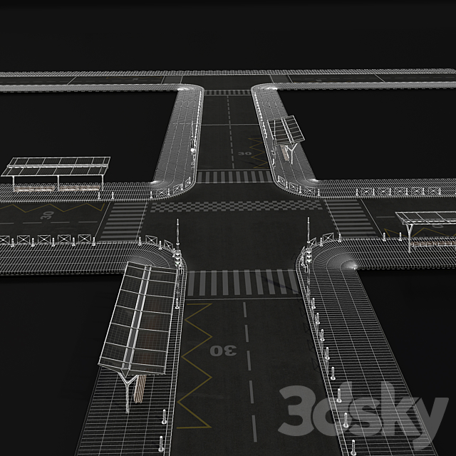 Gray street 3DSMax File - thumbnail 3