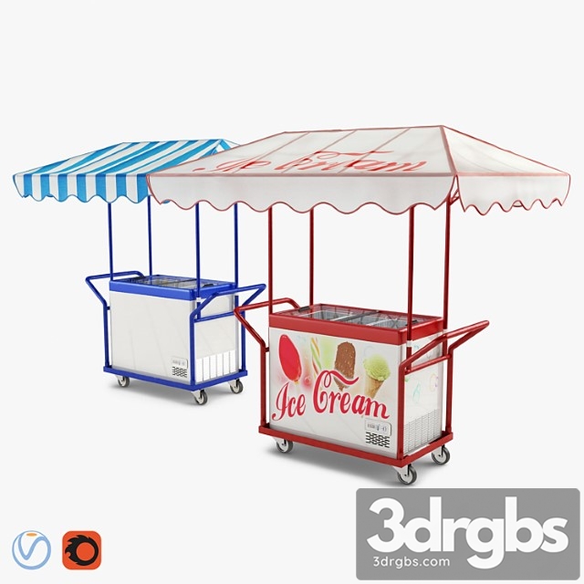 Hand Trolley With Freezer Polar 3dsmax Download - thumbnail 1