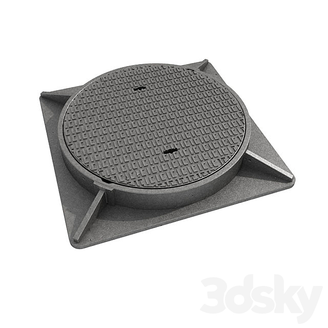 Hatch made of cast iron with (Of125) -8 -60 3ds Max - thumbnail 1