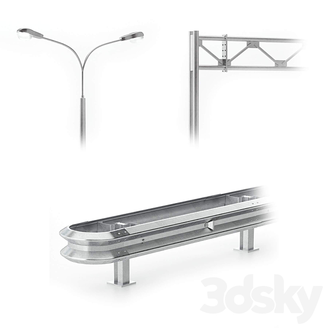 Highway kit 3DS Max Model - thumbnail 6