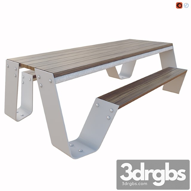 Hopper picnic table by extremis 3dsmax Download - thumbnail 1
