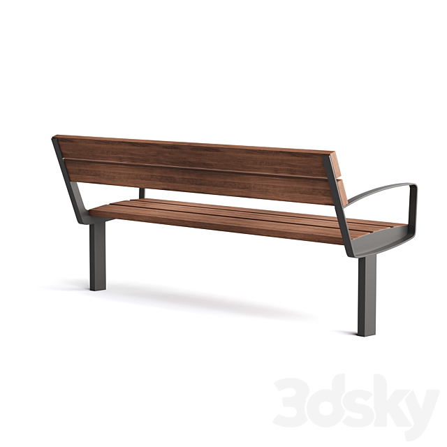 Mmcite Intervera LVR156 LVR157 outdoor park benches 3ds Max - thumbnail 3