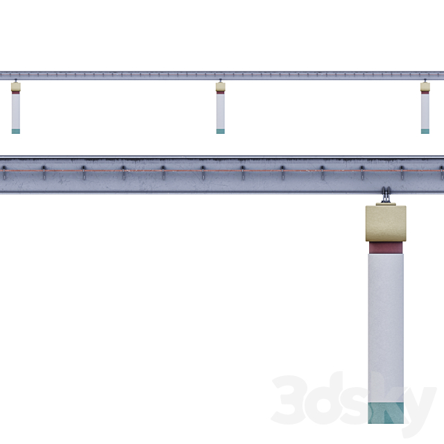 MONORAIL TRACK 3ds Max - thumbnail 2