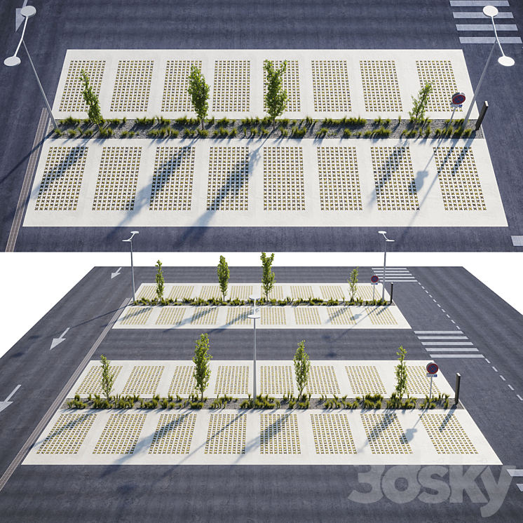 Outdoor eco-parking 3DS Max - thumbnail 1