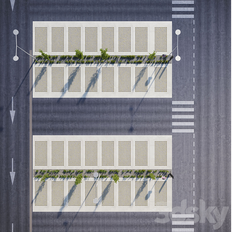 Outdoor eco-parking 3DS Max - thumbnail 2