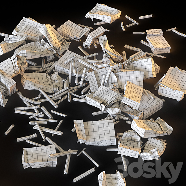 Packs of cigarettes and cigarette butts 3DS Max Model - thumbnail 4