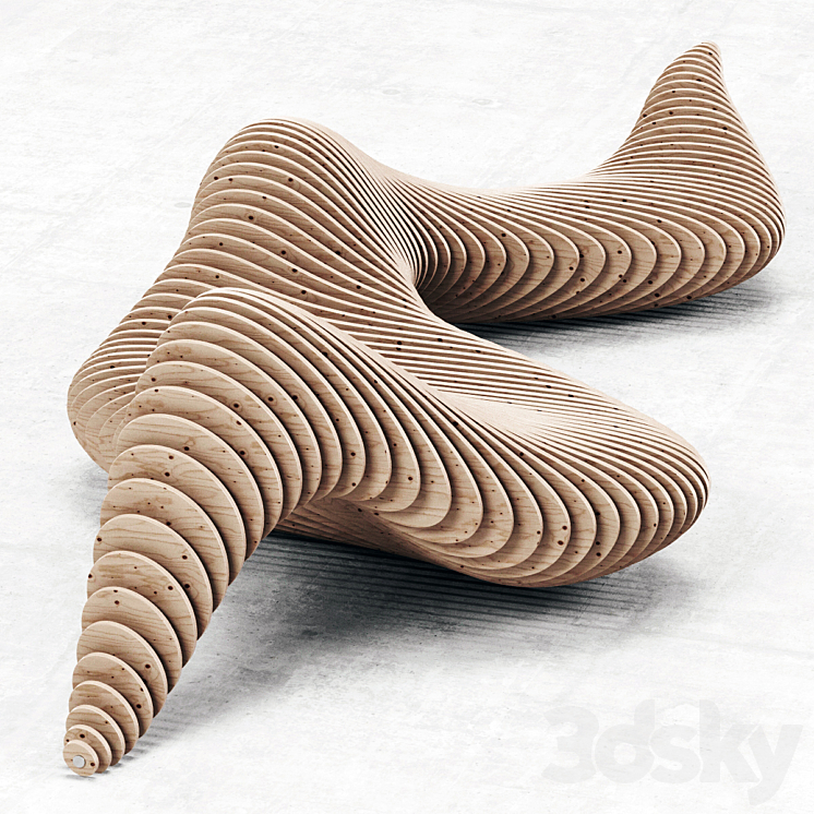 Parametric bench \/ Parametric bench 3DS Max - thumbnail 1