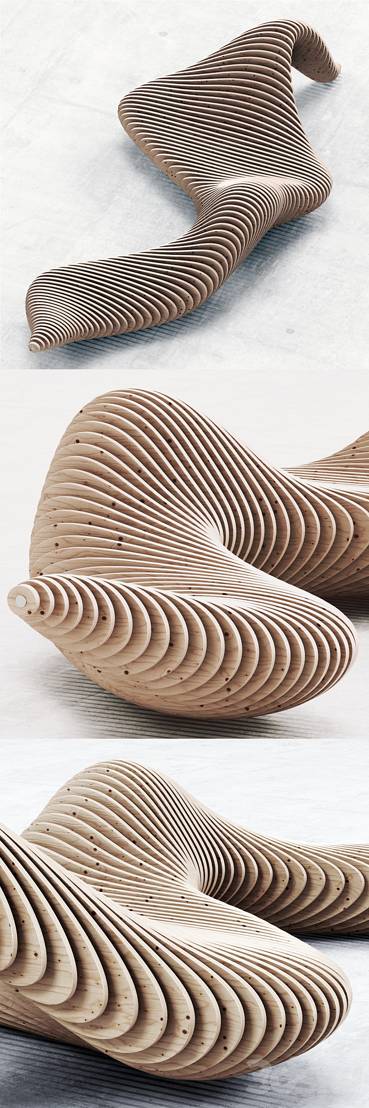 Parametric bench \/ Parametric bench 3DS Max - thumbnail 2