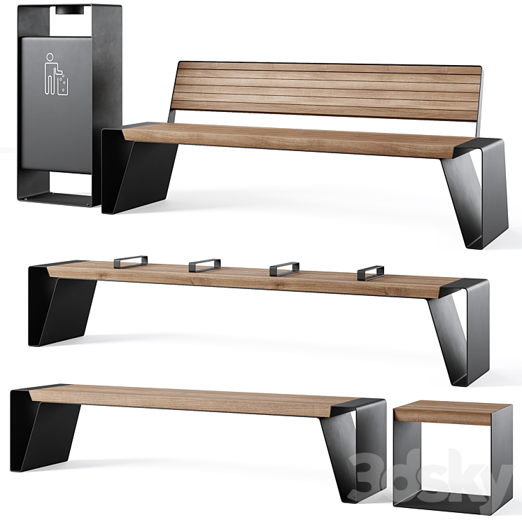 Park Benches Radium by mmcite 3DS Max - thumbnail 1