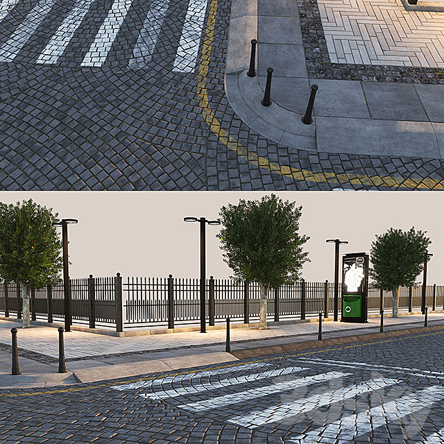 Paving and Sidewalk # 3 3DSMax File - thumbnail 2