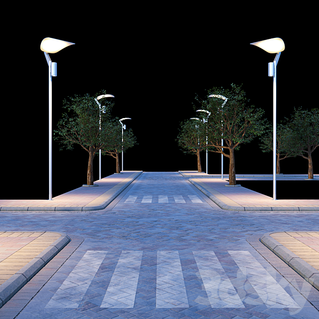 Paving and sidewalk 5 3DS Max Model - thumbnail 2