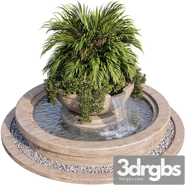 Plant and fountain 01 3dsmax Download - thumbnail 1