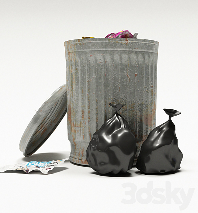 Recyclebin 3DS Max Model - thumbnail 3