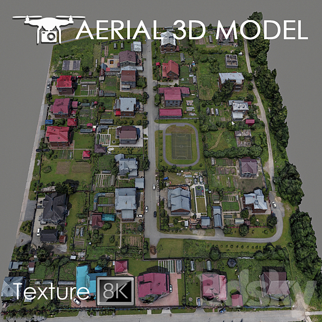 Residential area 71 3DSMax File - thumbnail 1