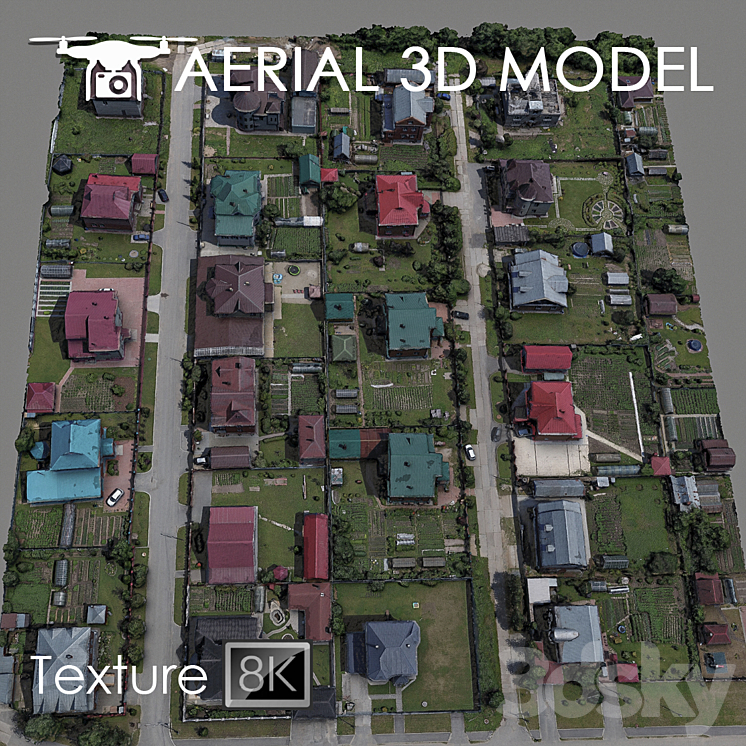 Residential area 84 3DS Max - thumbnail 1