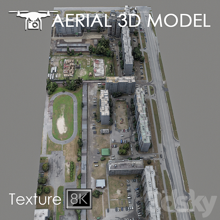 Residential area 91 3DS Max - thumbnail 2