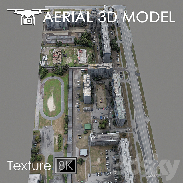 Residential area 91 3DSMax File - thumbnail 2