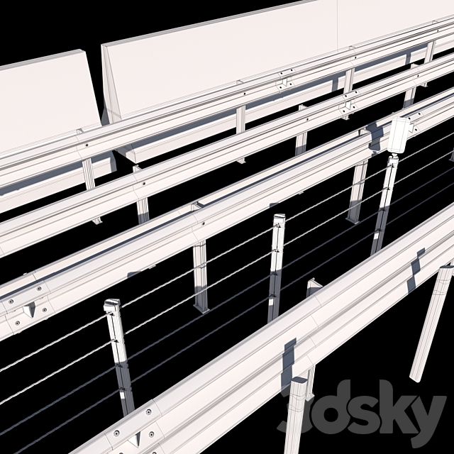 Road barriers 3ds Max - thumbnail 3