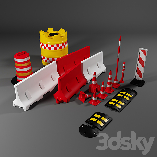Road barriers 3DSMax File - thumbnail 1