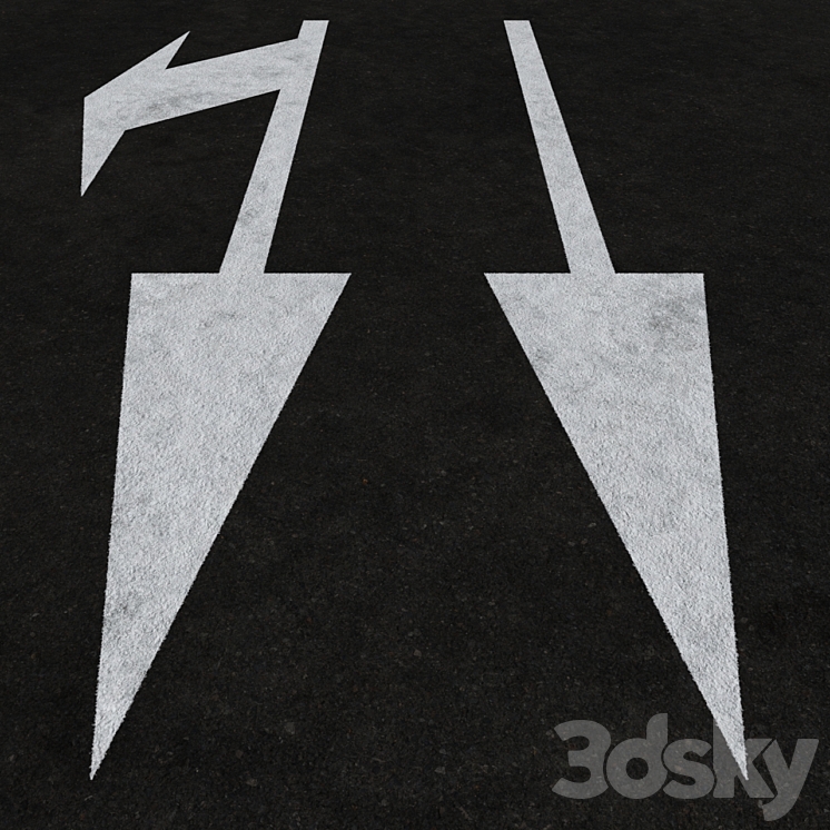 road markings 3DS Max - thumbnail 2