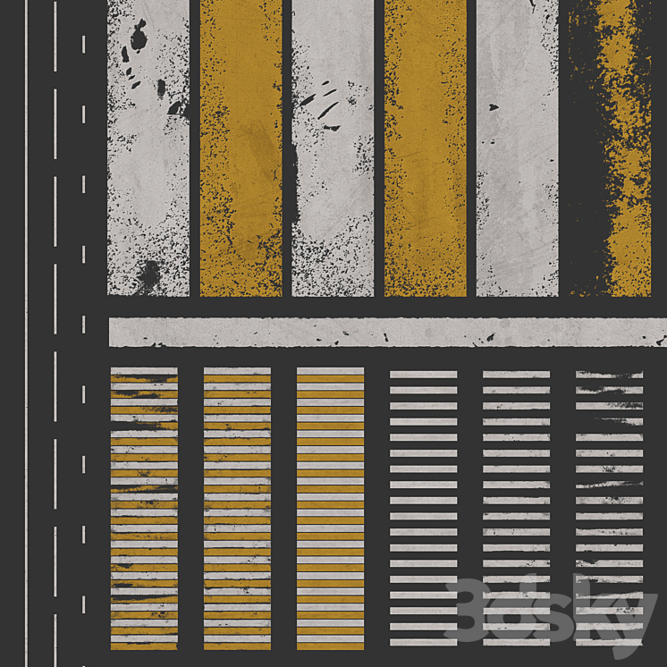 road markings 3DS Max - thumbnail 1