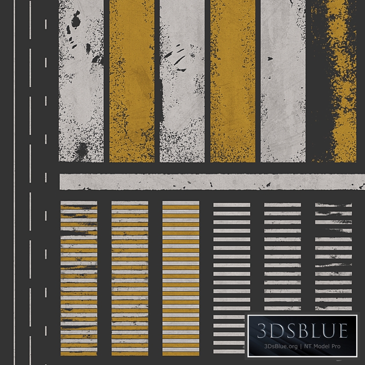 road markings 3DS Max - thumbnail 3