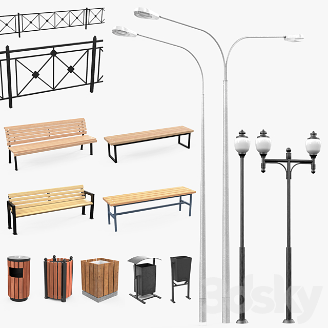 Set for improvement with yard area 3DSMax File - thumbnail 1