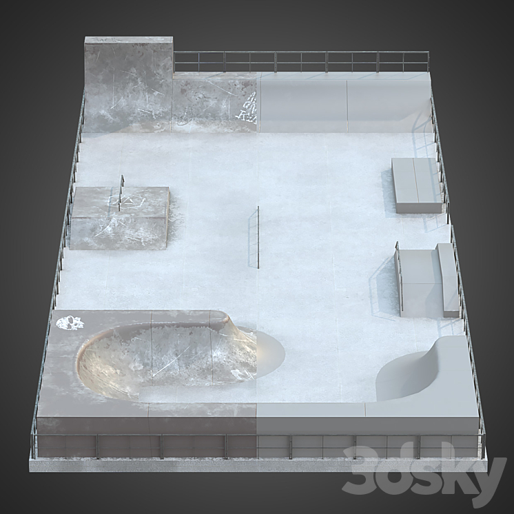 Skate park 3DS Max - thumbnail 1