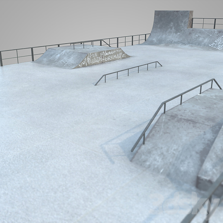 Skate park 3DS Max - thumbnail 2