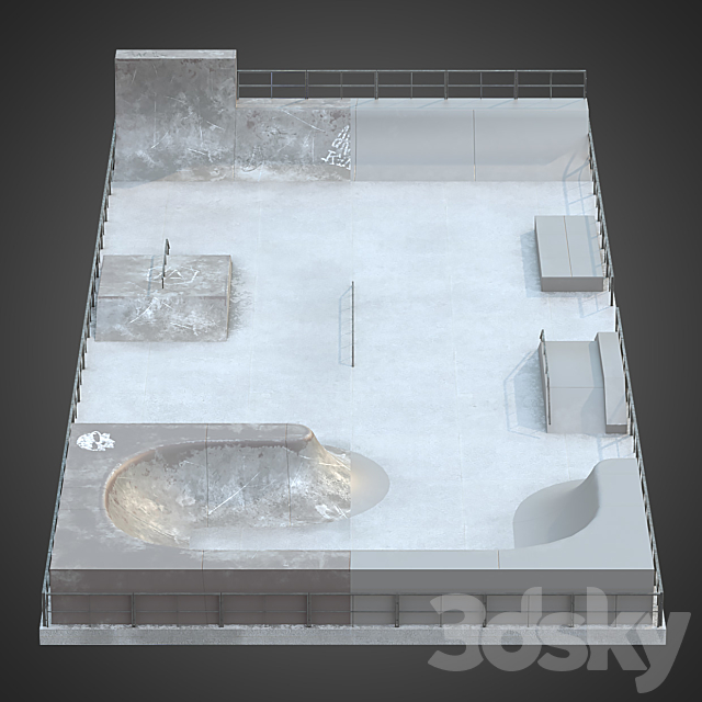 Skate park 3DSMax File - thumbnail 1