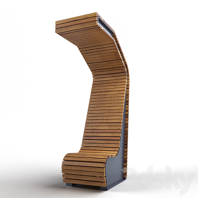 Smart bench ZENIO 3DS Max Model - thumbnail 3