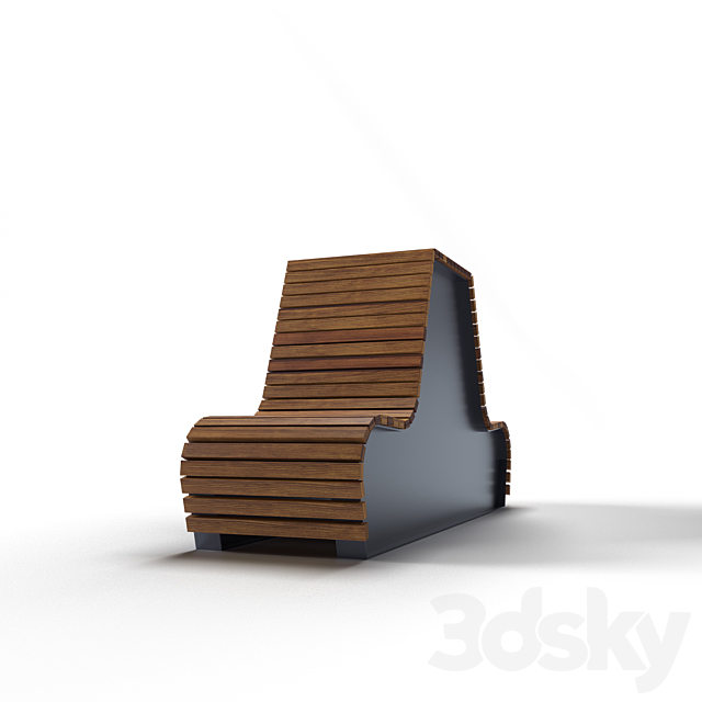 Smart bench ZENIO 3DS Max Model - thumbnail 4