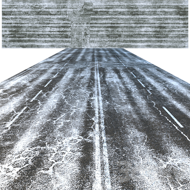 Snow covered road 3ds Max - thumbnail 2