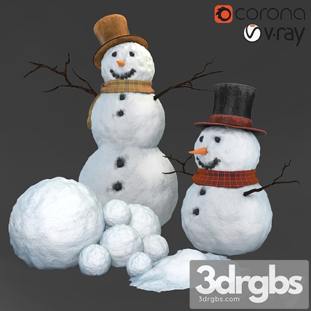 Snowman 3dsmax Download - thumbnail 1