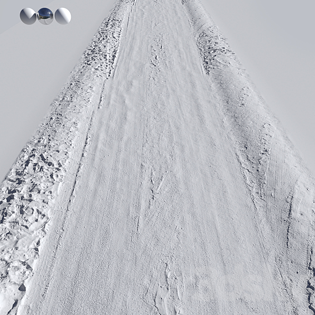 Snowy road 3DS Max Model - thumbnail 2