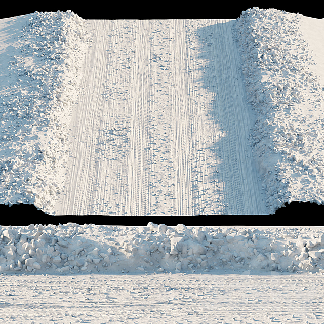 Snowy road 3DSMax File - thumbnail 1