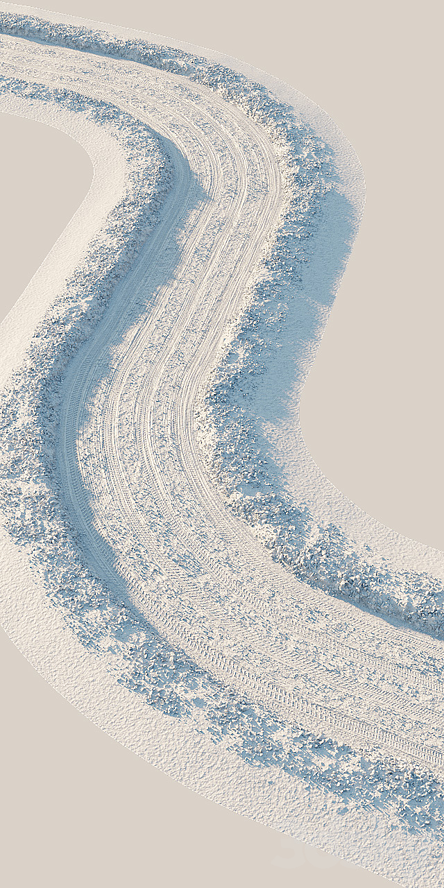 Snowy road 3DSMax File - thumbnail 2