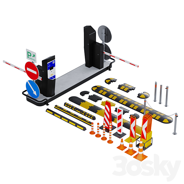 Special equipment for creating parking 3ds Max - thumbnail 1