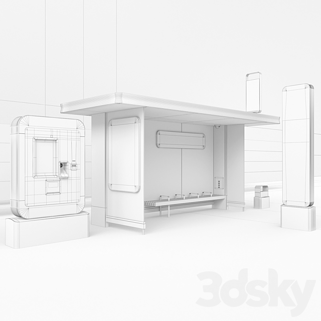 Stopping Pavilion 3DS Max Model - thumbnail 3