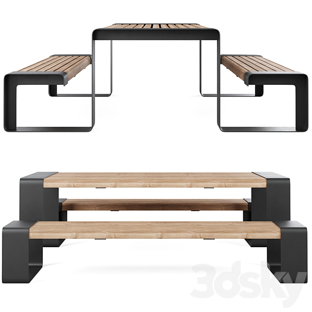 STORR Benches by Furns 3ds Max - thumbnail 2