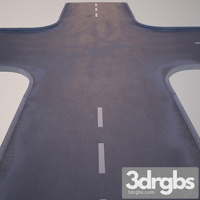Street Intersection 3dsmax Download - thumbnail 1