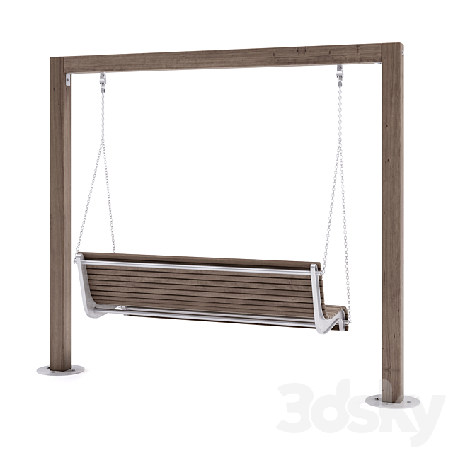 Swing bench 3DS Max Model - thumbnail 5