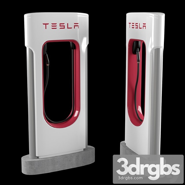 Tesla Charge Station 3dsmax Download - thumbnail 1