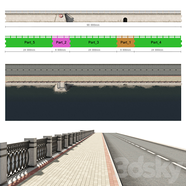 The embankment 3DS Max Model - thumbnail 4