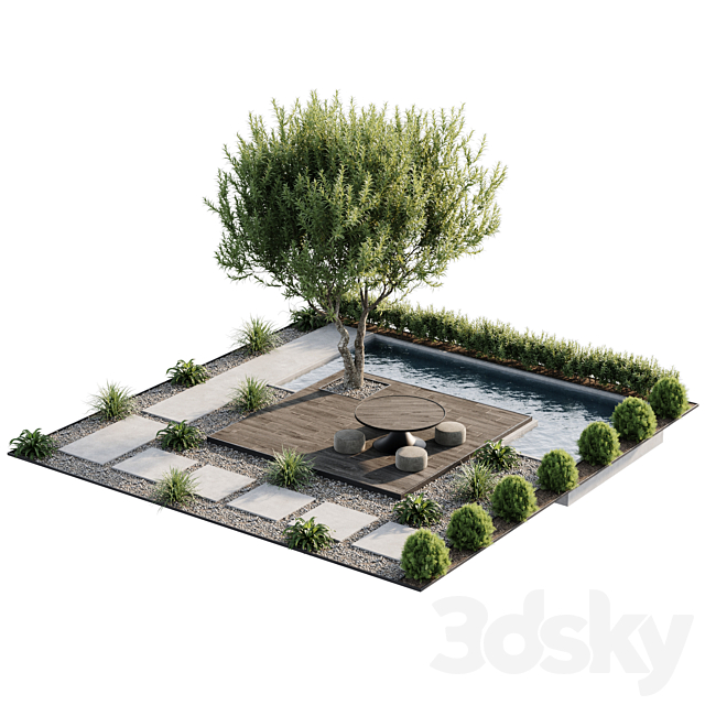 Town Square and Outdoor Plants 6 3DS Max Model - thumbnail 2