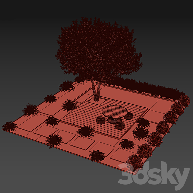 Town Square and Outdoor Plants 6 3DS Max Model - thumbnail 5