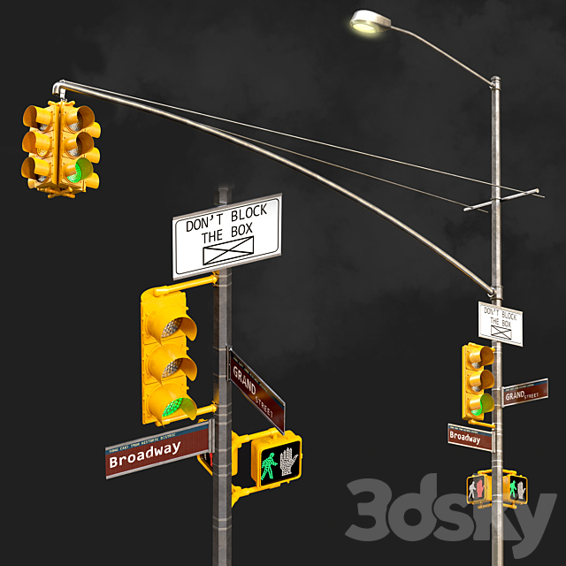 traffic light set01 3ds Max - thumbnail 2